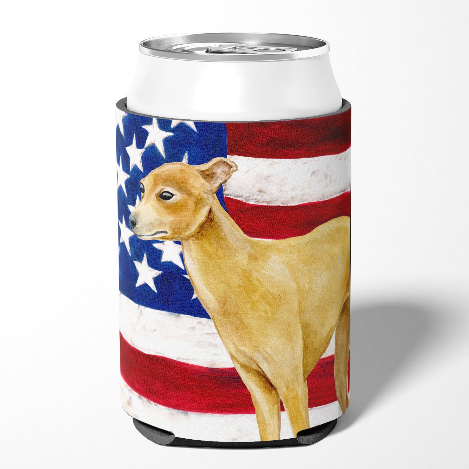 Italian Greyhound Patriotic Can or Bottle Hugger BB9698CC  the-store.com.