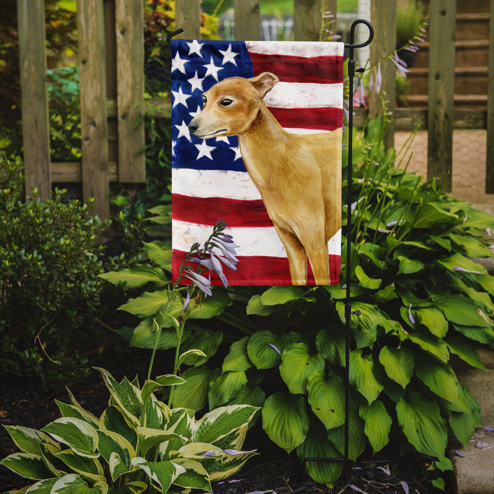 Italian Greyhound Patriotic Flag Garden Size BB9698GF  the-store.com.