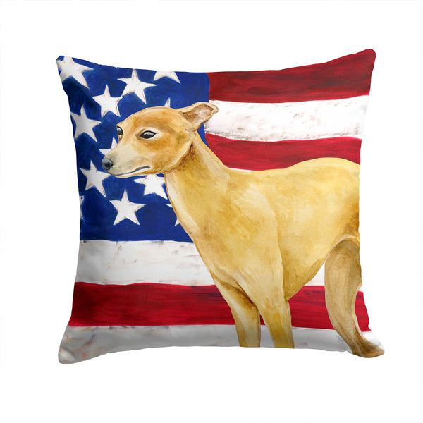 Italian Greyhound Patriotic Fabric Decorative Pillow BB9698PW1414 - the-store.com