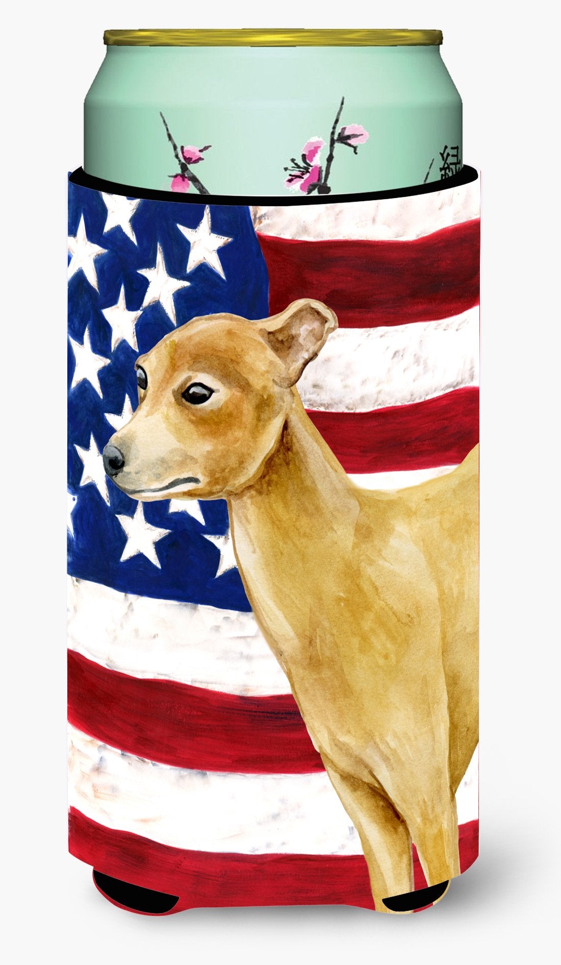 Italian Greyhound Patriotic Tall Boy Beverage Insulator Hugger BB9698TBC by Caroline's Treasures