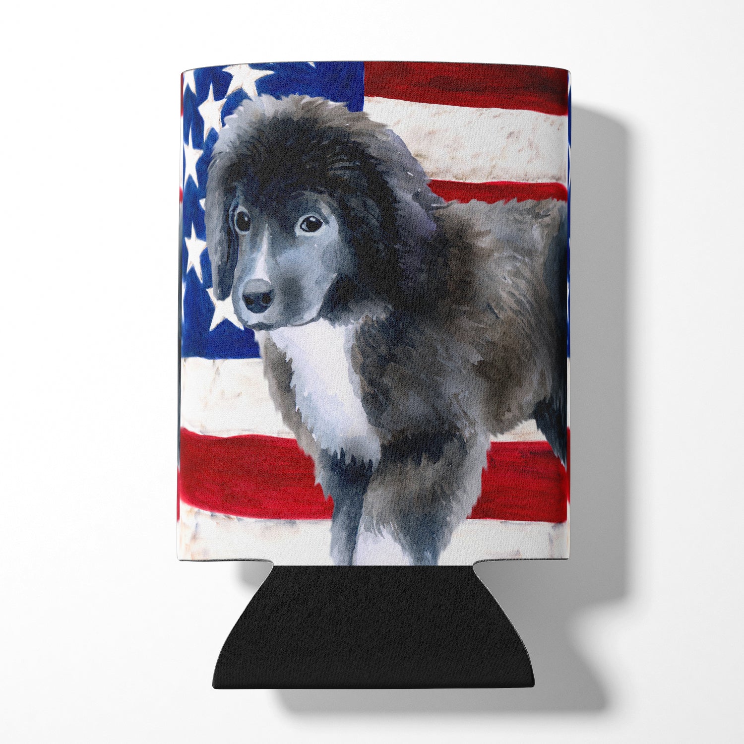 Newfoundland Puppy Patriotic Can or Bottle Hugger BB9699CC  the-store.com.