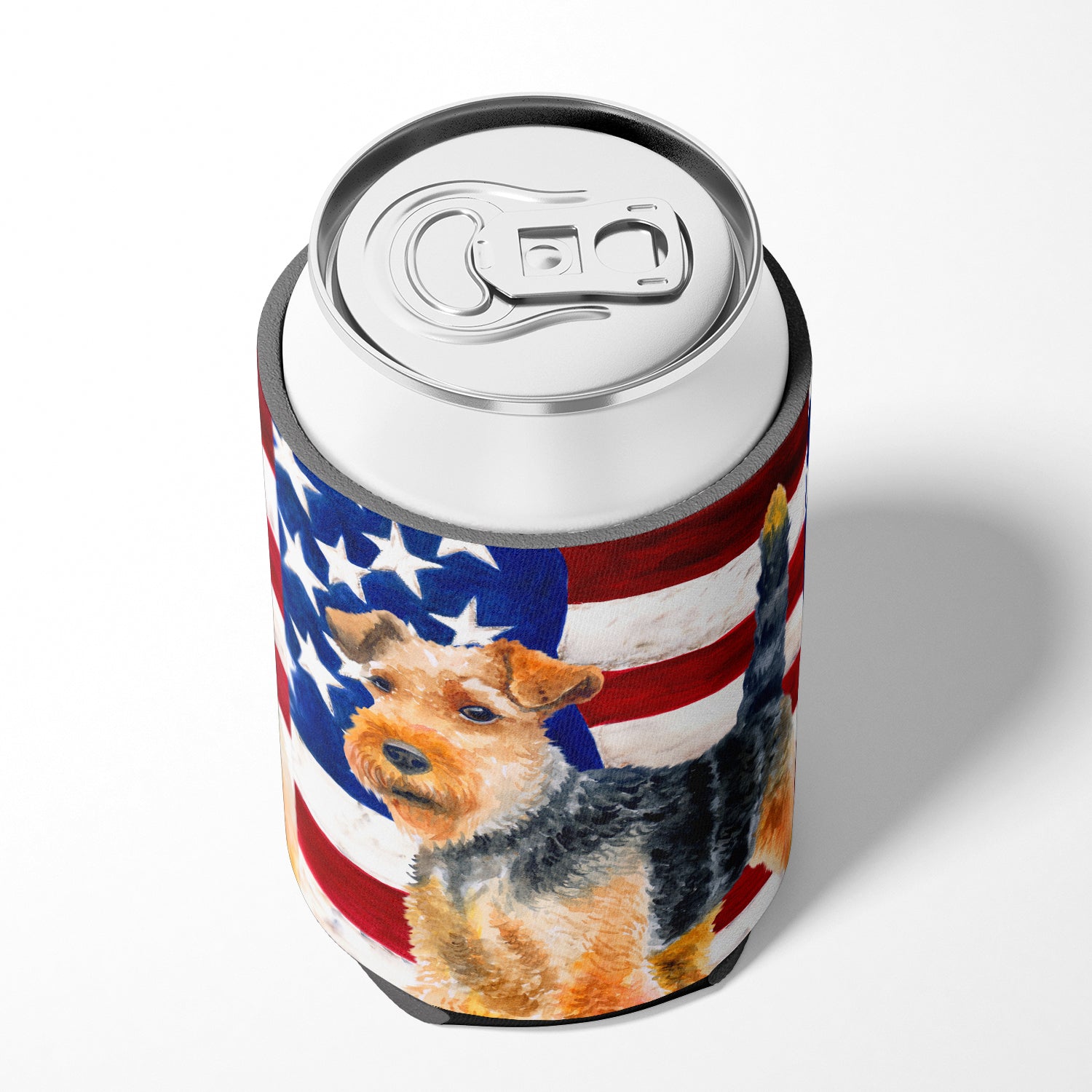 Welsh Terrier Patriotic Can or Bottle Hugger BB9700CC  the-store.com.