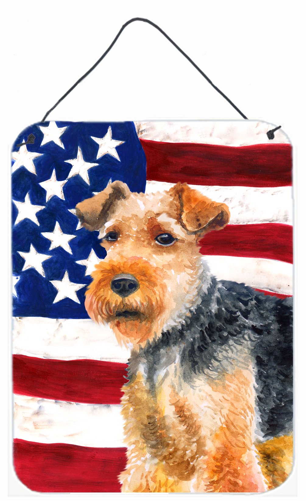 Welsh Terrier Patriotic Wall or Door Hanging Prints BB9700DS1216 by Caroline&#39;s Treasures