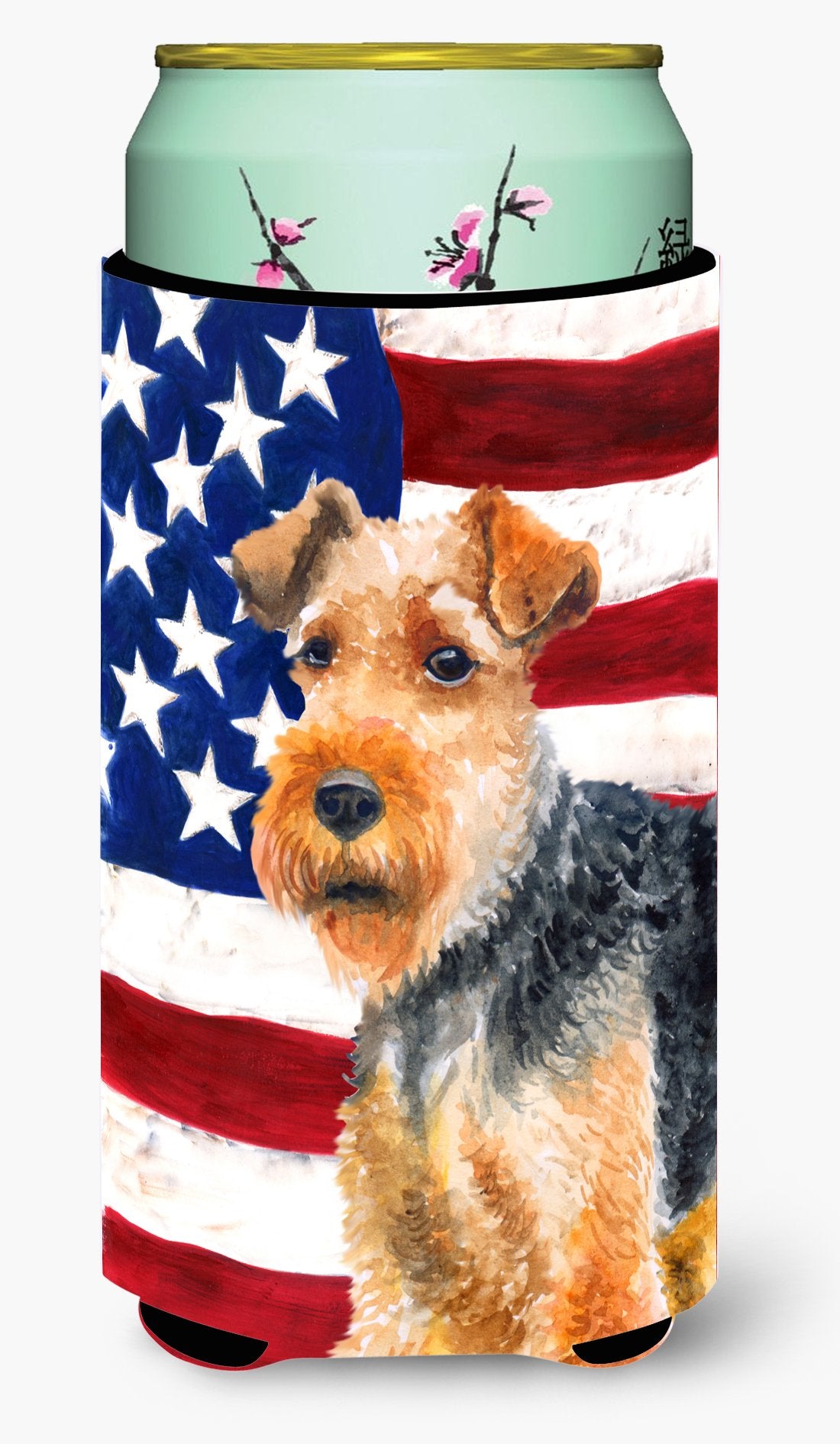 Welsh Terrier Patriotic Tall Boy Beverage Insulator Hugger BB9700TBC by Caroline's Treasures