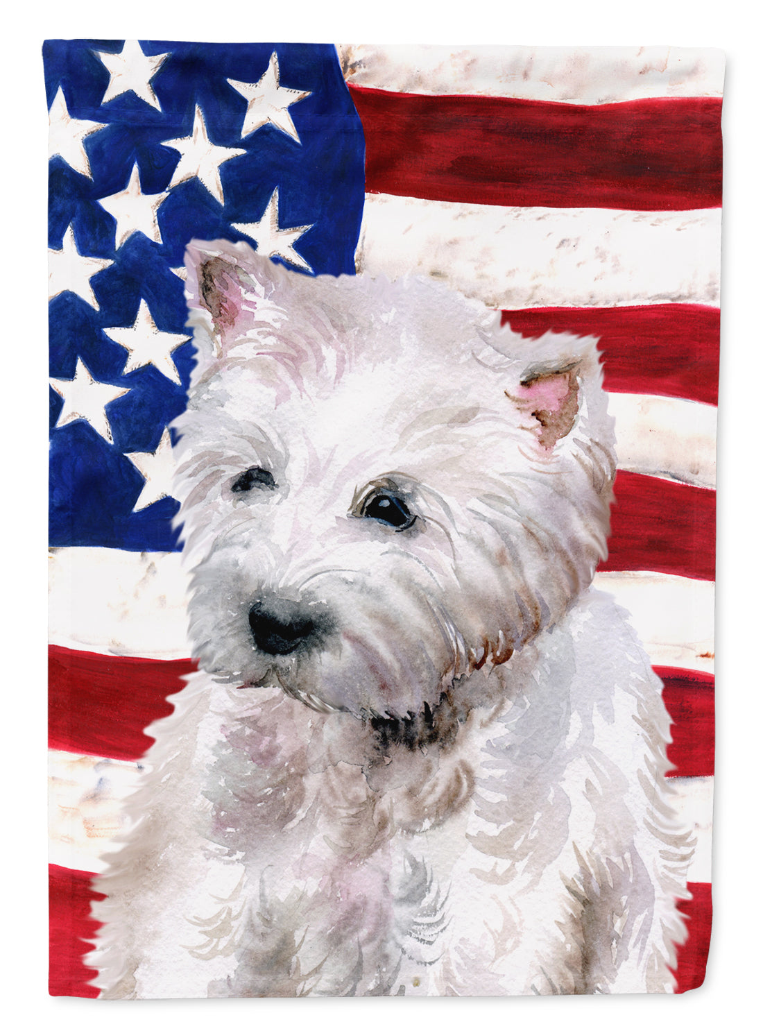 Westie Patriotic Flag Canvas House Size BB9701CHF  the-store.com.