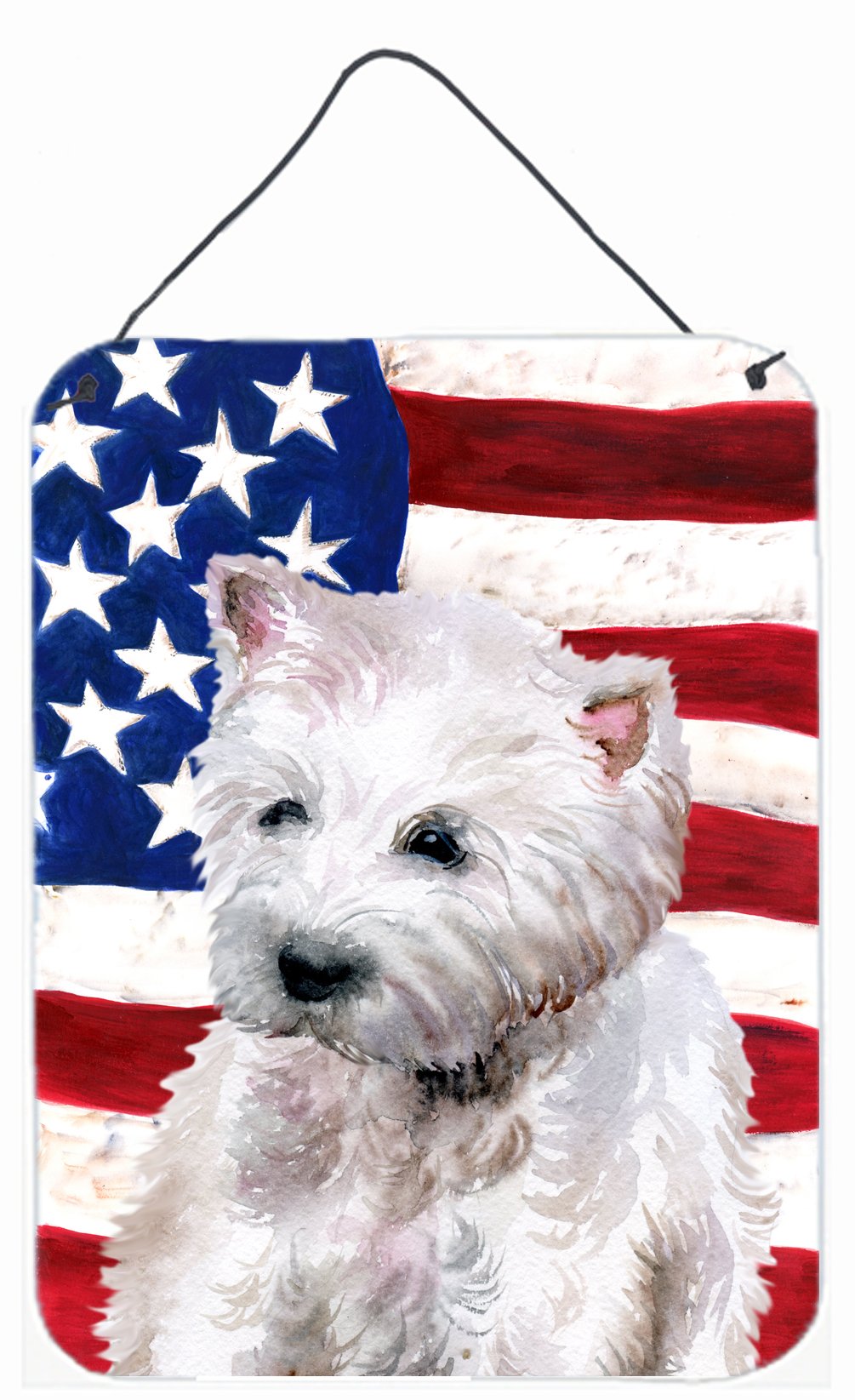 Westie Patriotic Wall or Door Hanging Prints BB9701DS1216 by Caroline&#39;s Treasures