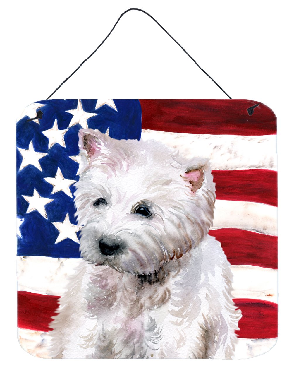 Westie Patriotic Wall or Door Hanging Prints BB9701DS66 by Caroline's Treasures