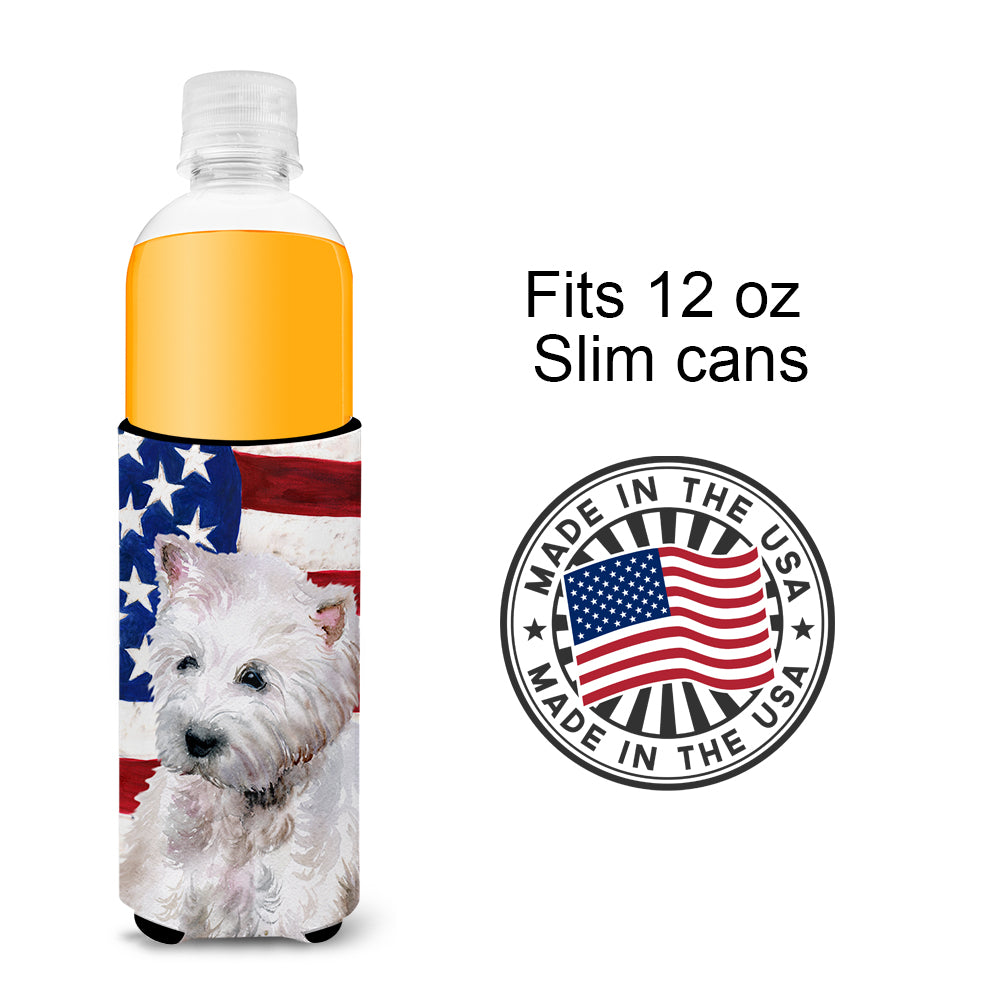 Westie Patriotic  Ultra Hugger for slim cans BB9701MUK  the-store.com.