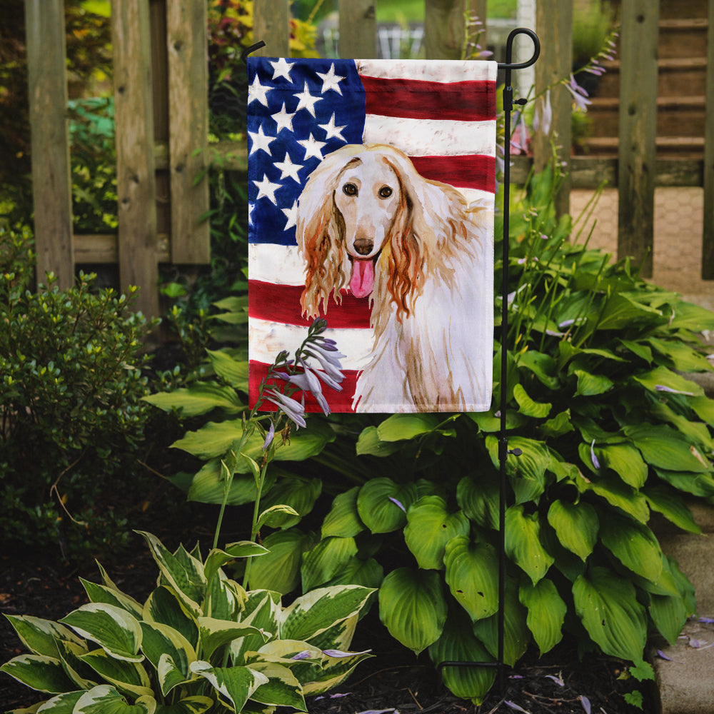 Afghan Hound Patriotic Flag Garden Size BB9702GF  the-store.com.