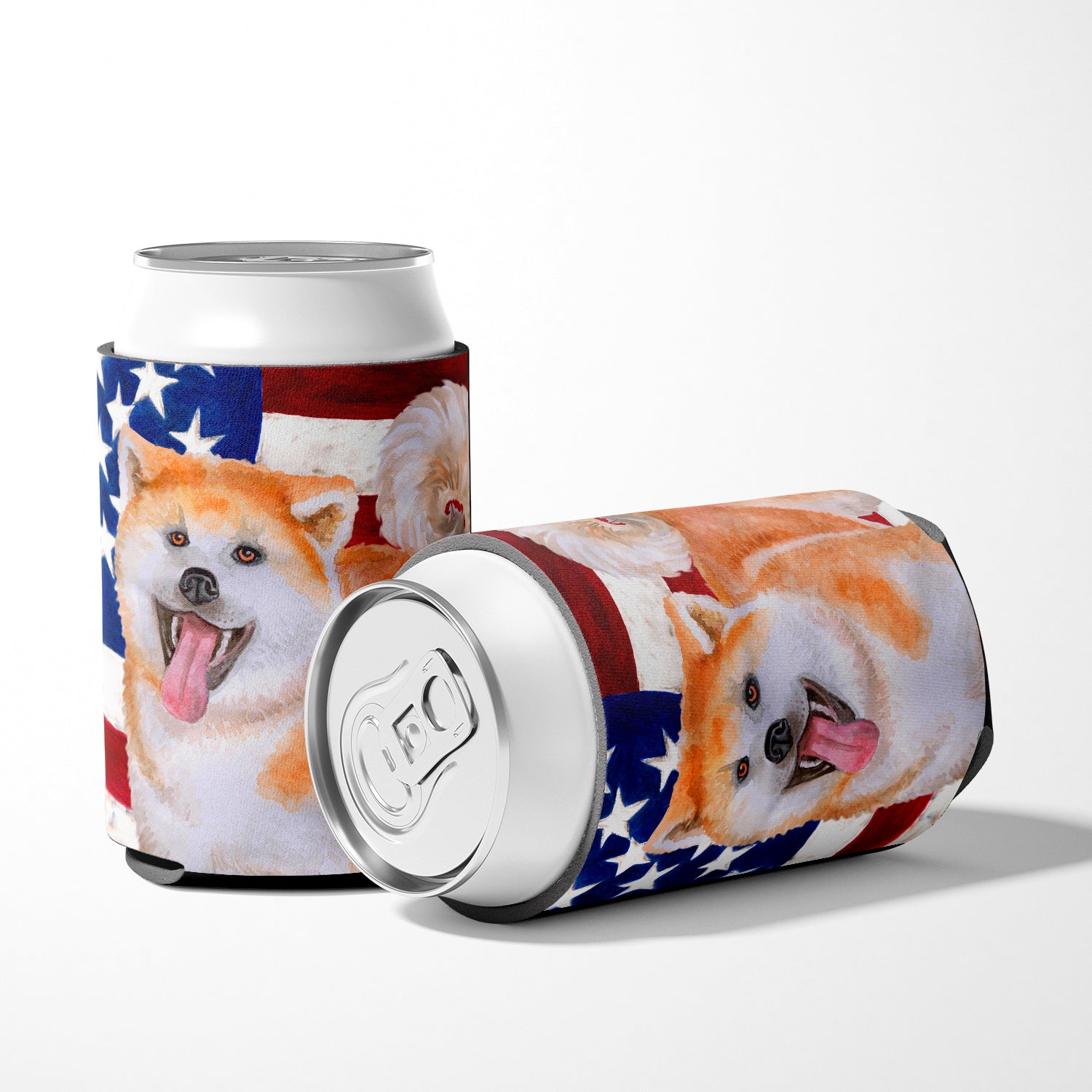 Akita Patriotic Can or Bottle Hugger BB9703CC  the-store.com.