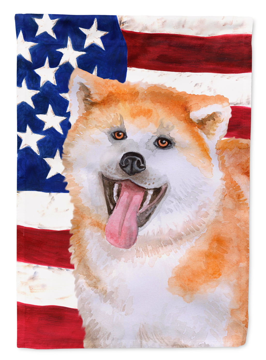 Akita Patriotic Flag Garden Size BB9703GF  the-store.com.