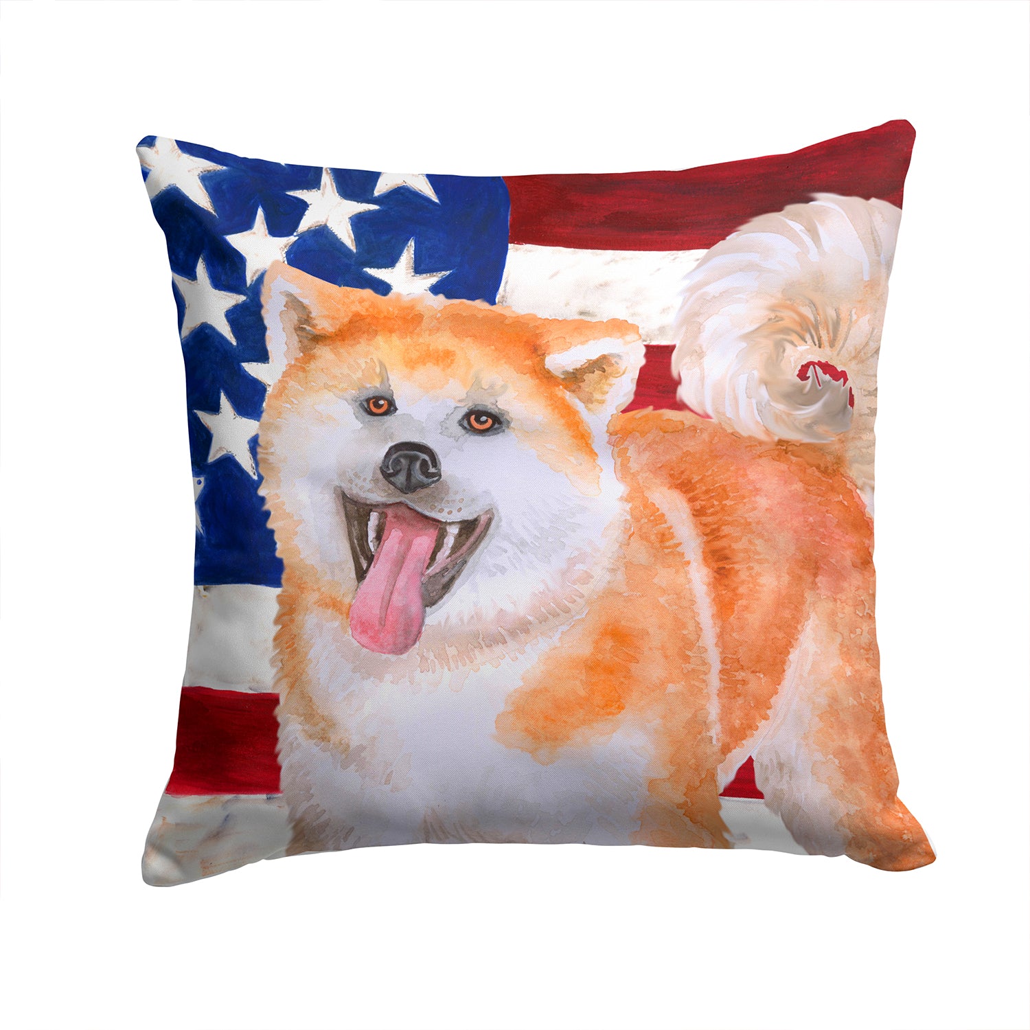 Akita Patriotic Fabric Decorative Pillow BB9703PW1414 - the-store.com