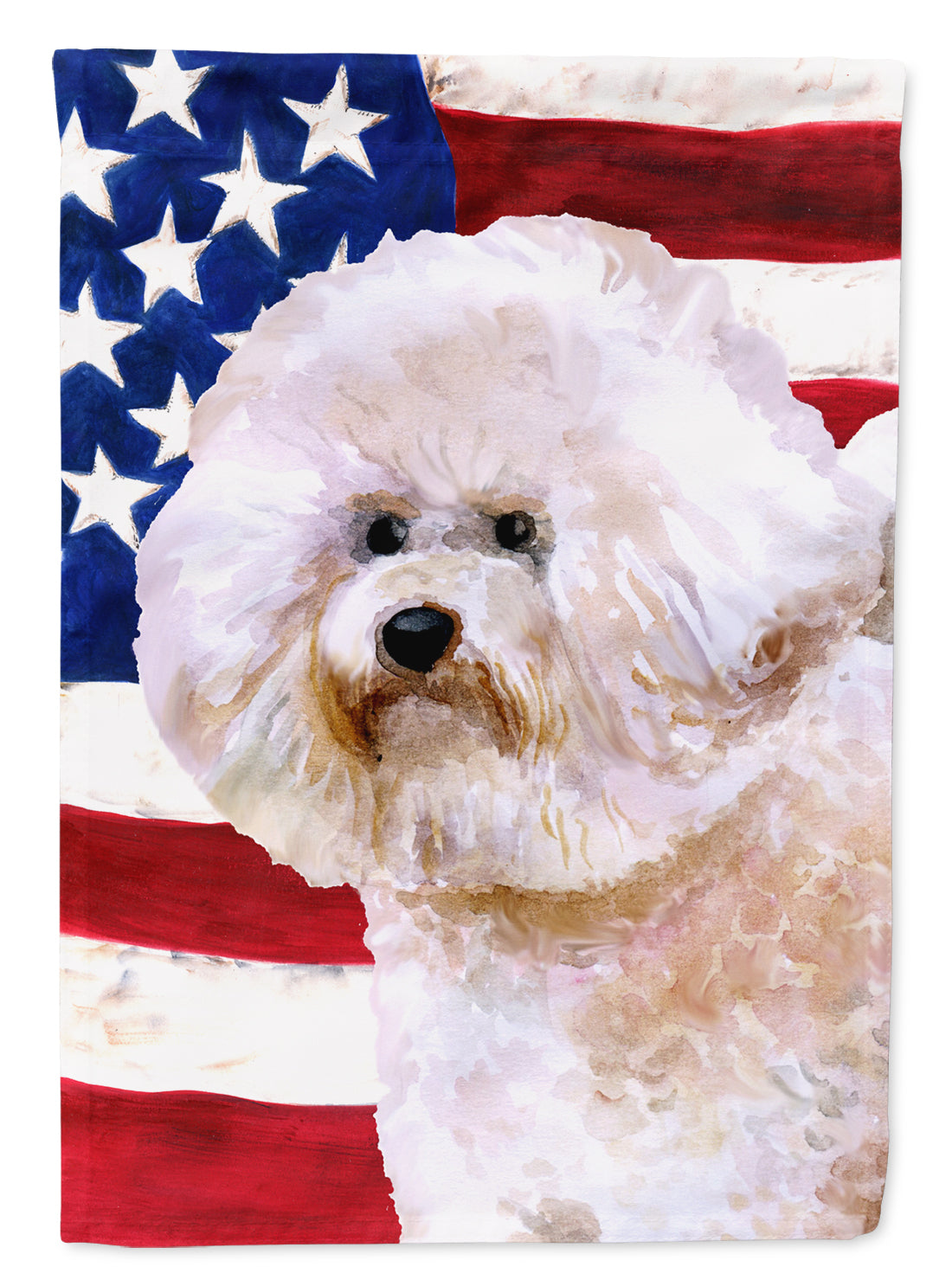 Bichon Frise #2 Patriotic Flag Garden Size BB9705GF  the-store.com.