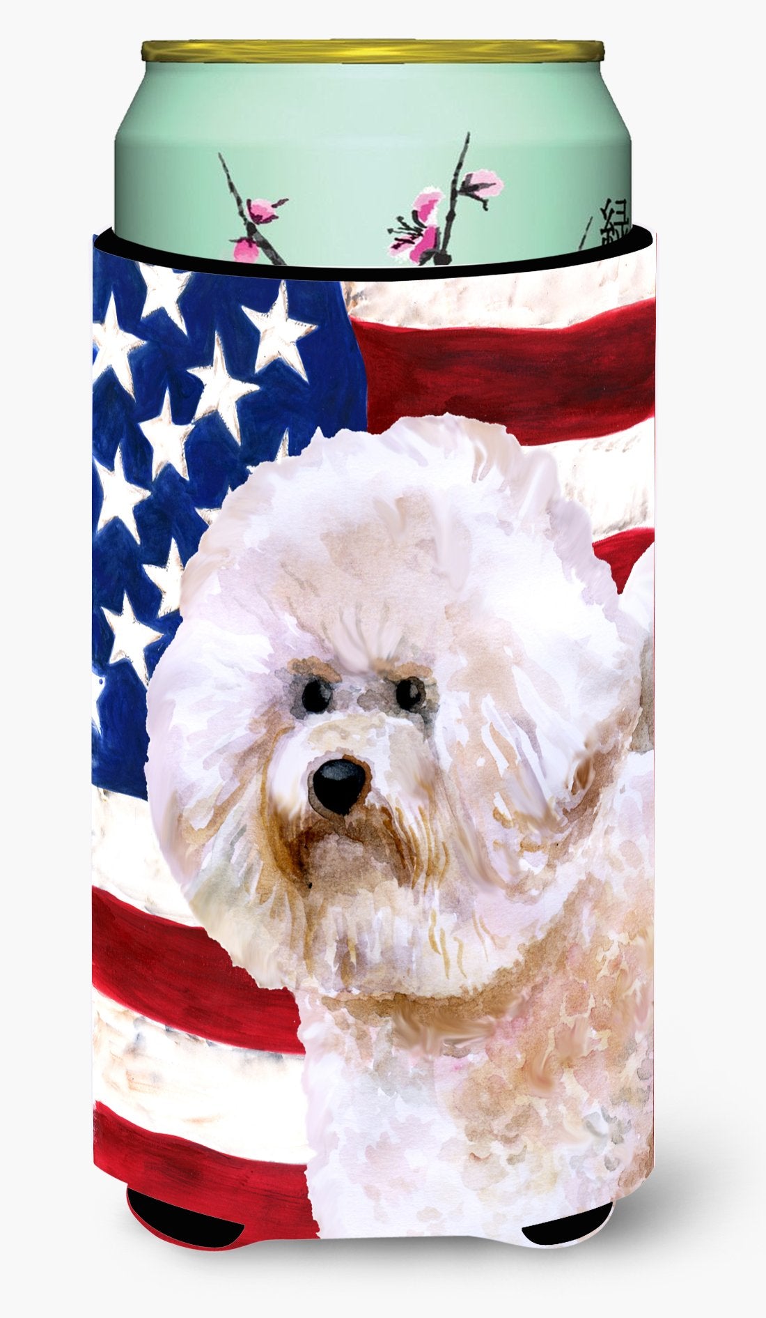 Bichon Frise #2 Patriotic Tall Boy Beverage Insulator Hugger BB9705TBC by Caroline's Treasures