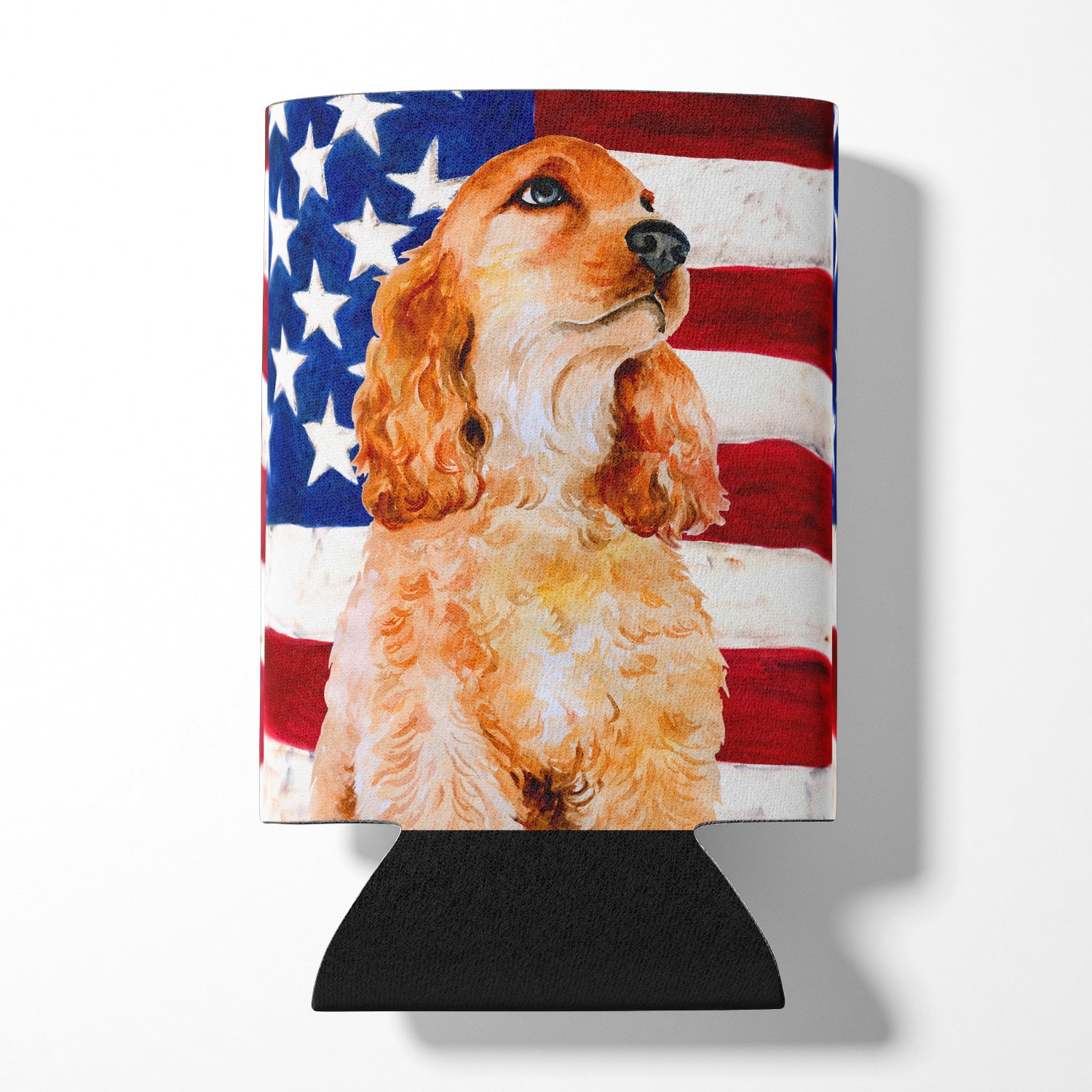 Cocker Spaniel Patriotic Can or Bottle Hugger BB9706CC  the-store.com.