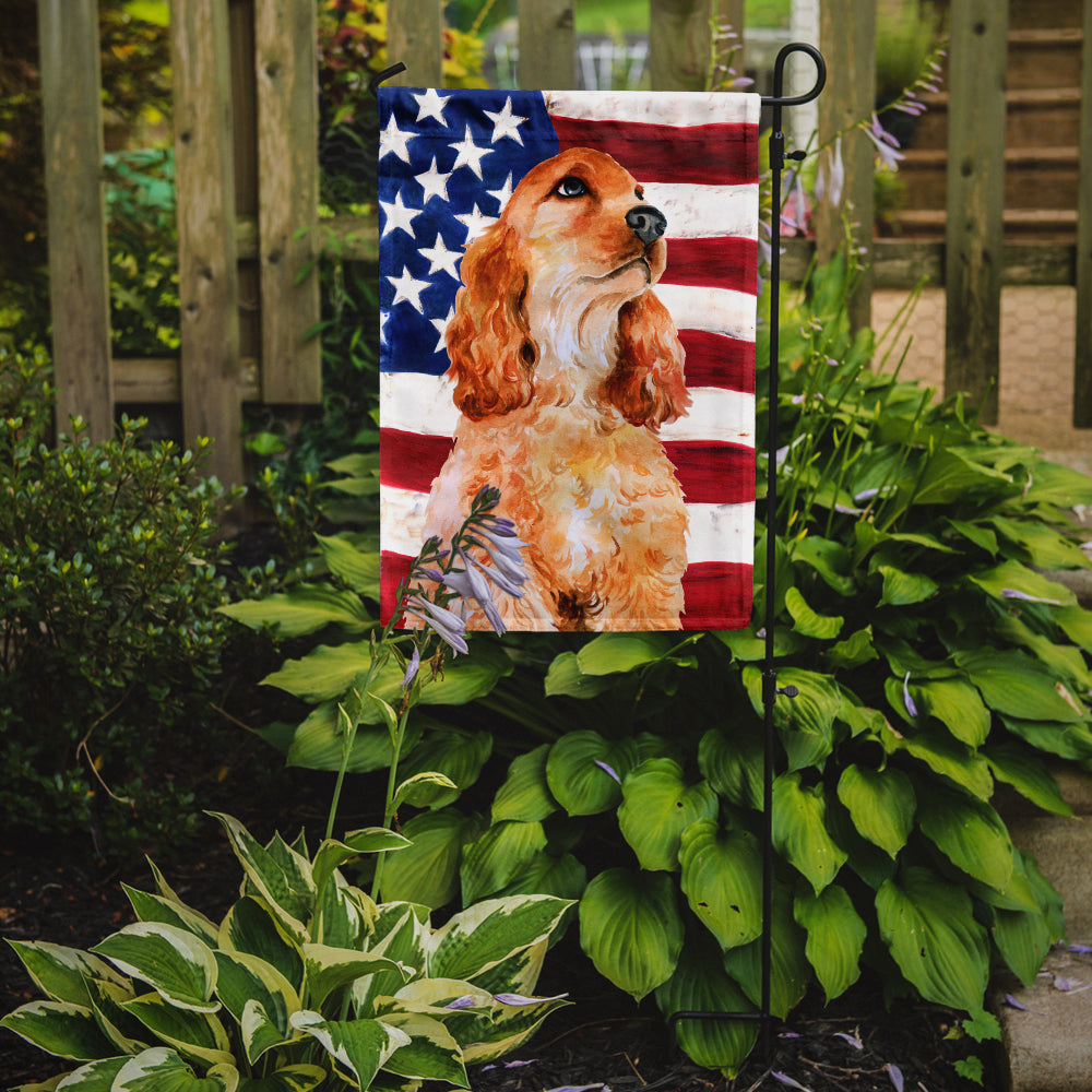 Cocker Spaniel Patriotic Flag Garden Size BB9706GF  the-store.com.