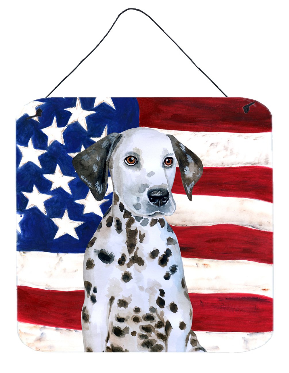 Dalmatian Puppy Patriotic Wall or Door Hanging Prints BB9708DS66 by Caroline's Treasures