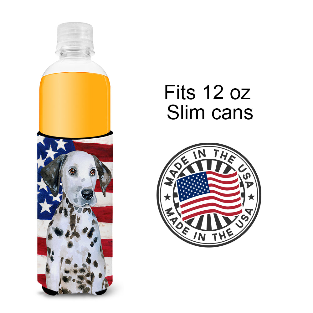 Dalmatian Puppy Patriotic  Ultra Hugger for slim cans BB9708MUK  the-store.com.