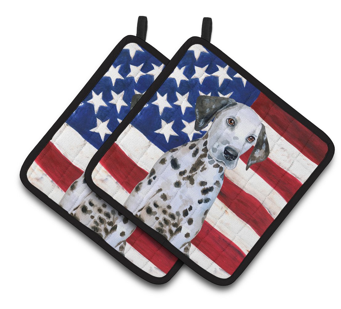 Dalmatian Puppy Patriotic Pair of Pot Holders BB9708PTHD by Caroline's Treasures