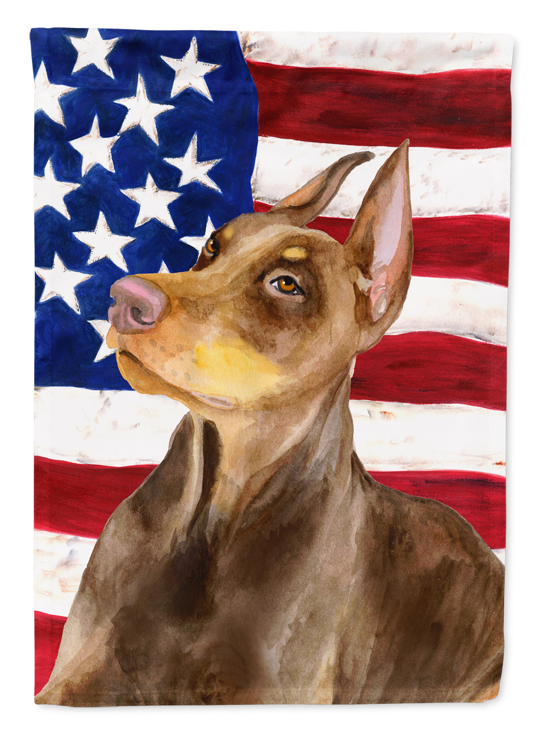 Doberman Pinscher Patriotic Flag Garden Size BB9709GF  the-store.com.