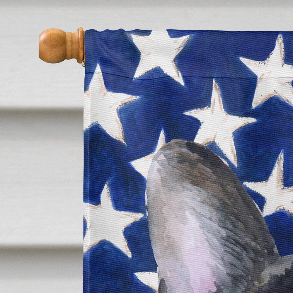 French Bulldog Black White Patriotic Flag Canvas House Size BB9710CHF  the-store.com.