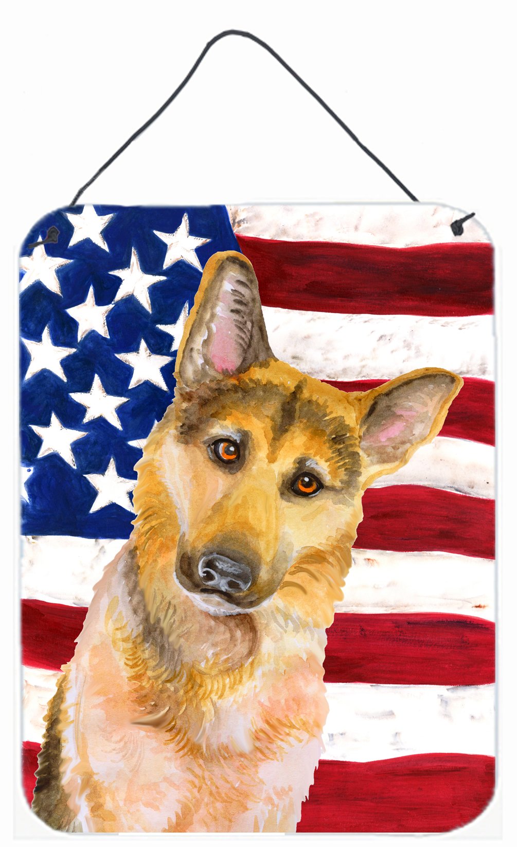 German Shepherd #2 Patriotic Wall or Door Hanging Prints BB9711DS1216 by Caroline's Treasures