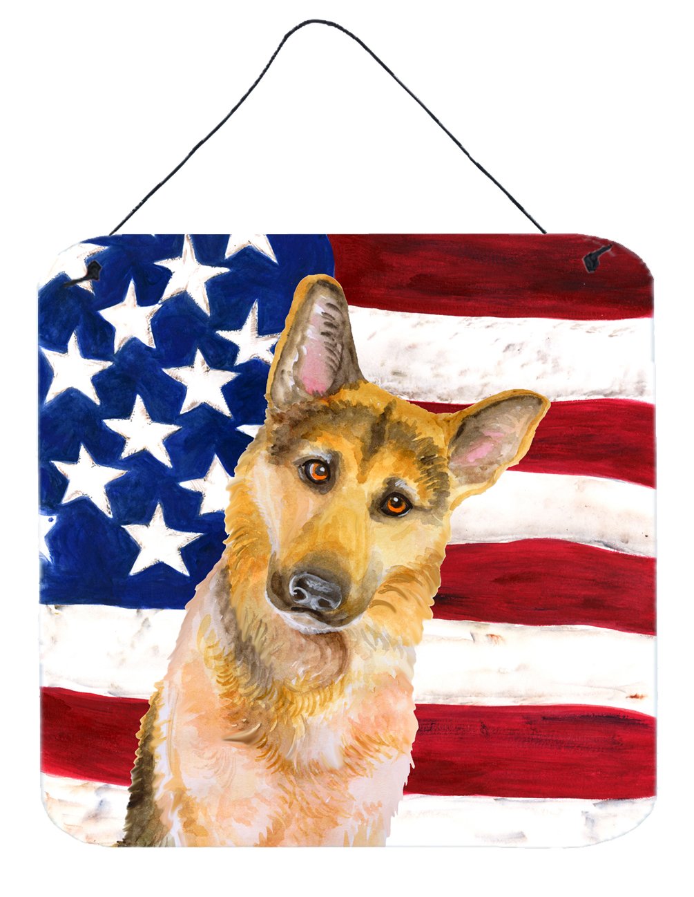 German Shepherd #2 Patriotic Wall or Door Hanging Prints BB9711DS66 by Caroline&#39;s Treasures