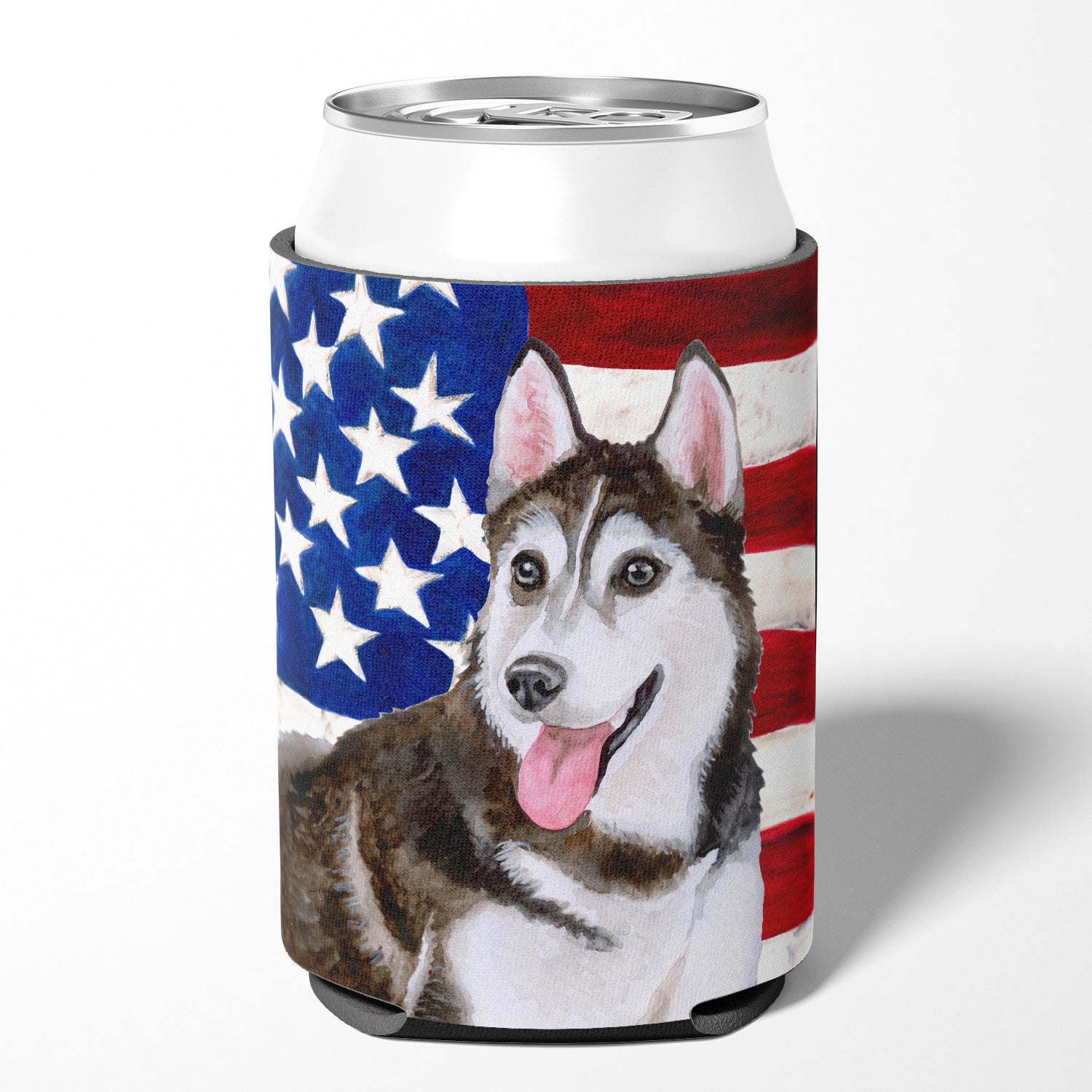 Siberian Husky #2 Patriotic Can or Bottle Hugger BB9712CC  the-store.com.