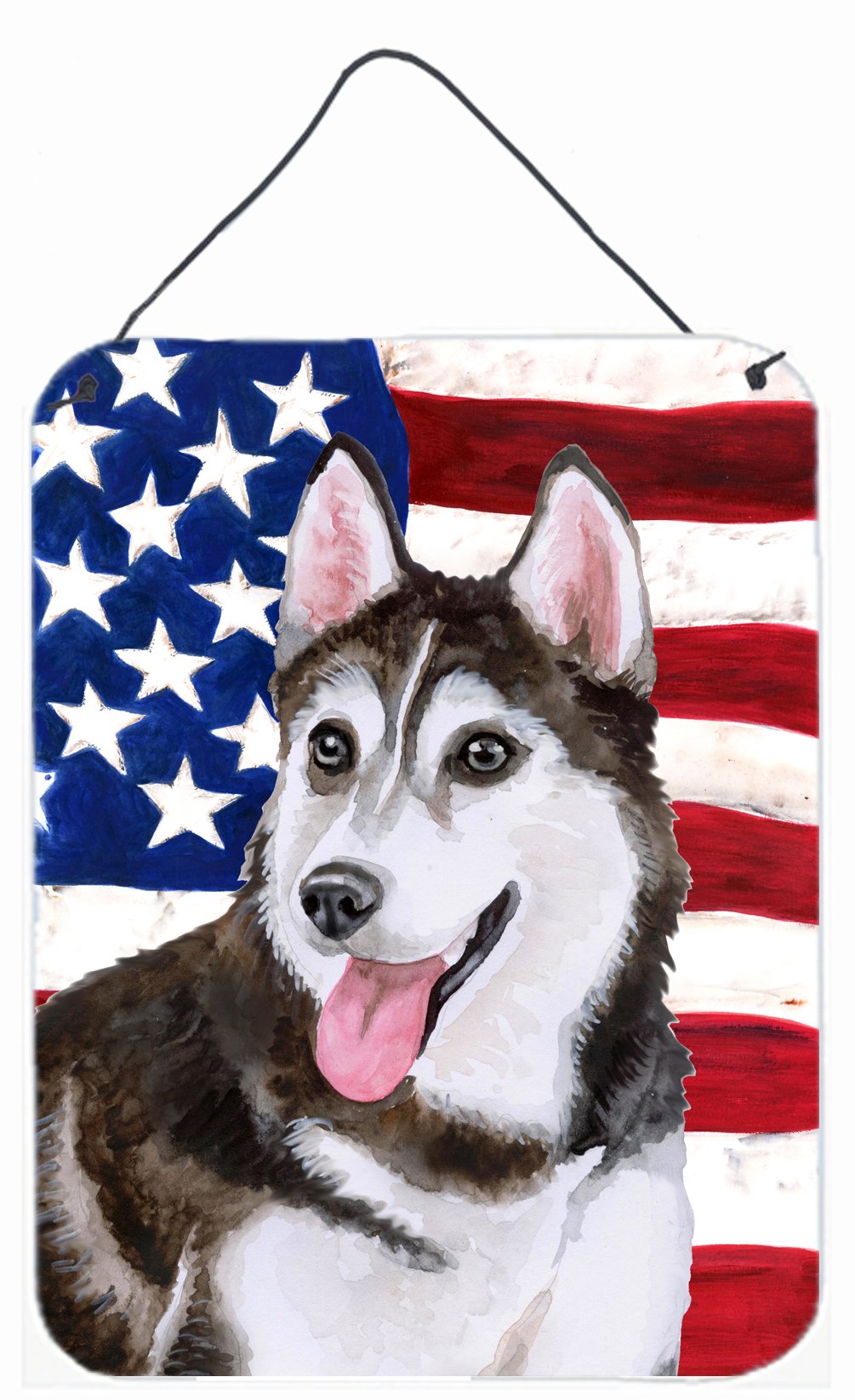 Siberian Husky #2 Patriotic Wall or Door Hanging Prints BB9712DS1216 by Caroline's Treasures