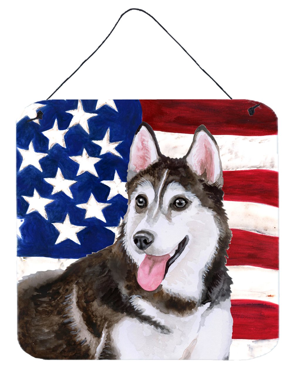 Siberian Husky #2 Patriotic Wall or Door Hanging Prints BB9712DS66 by Caroline's Treasures