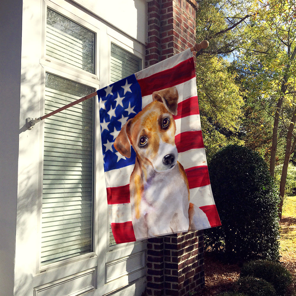 Jack Russell Terrier #2 Patriotic Flag Canvas House Size BB9713CHF  the-store.com.