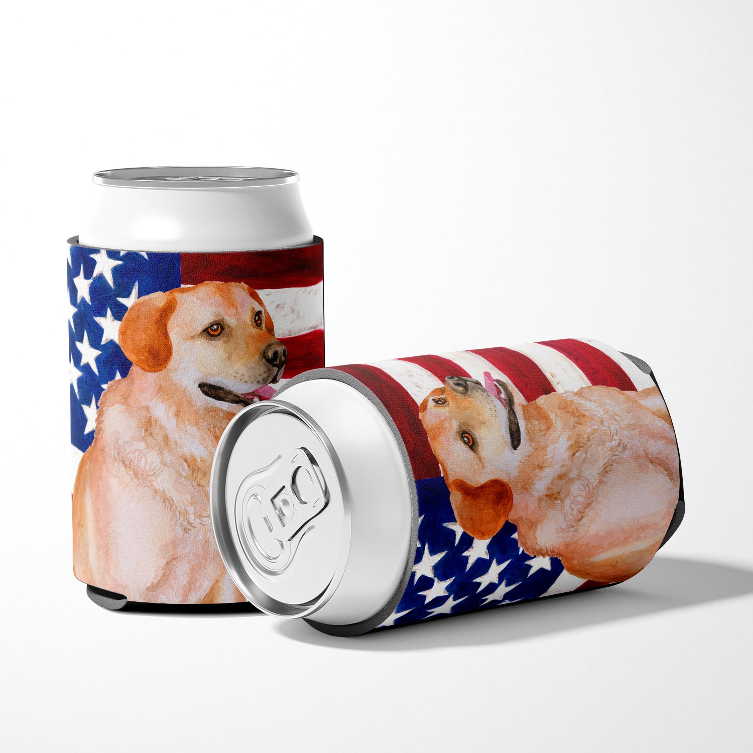 Labrador Retriever Patriotic Can or Bottle Hugger BB9714CC  the-store.com.