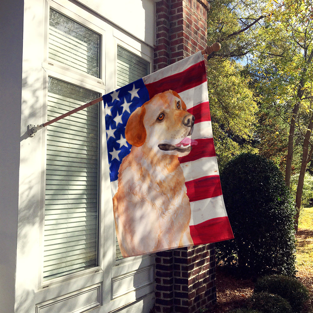 Labrador Retriever Patriotic Flag Canvas House Size BB9714CHF  the-store.com.