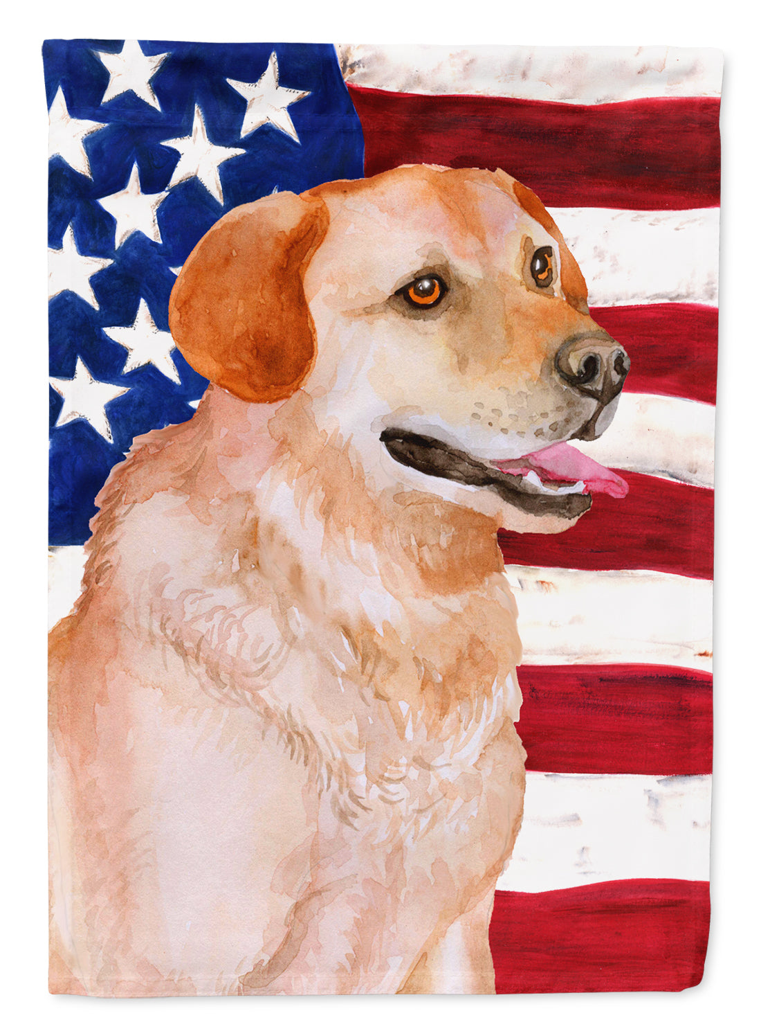 Labrador Retriever Patriotic Flag Canvas House Size BB9714CHF  the-store.com.