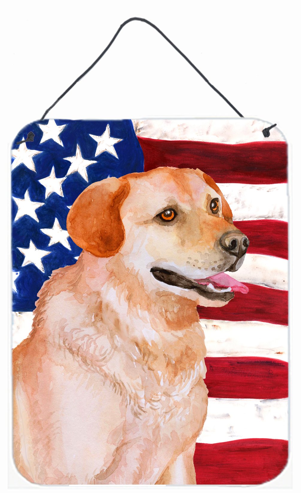 Labrador Retriever Patriotic Wall or Door Hanging Prints BB9714DS1216 by Caroline's Treasures