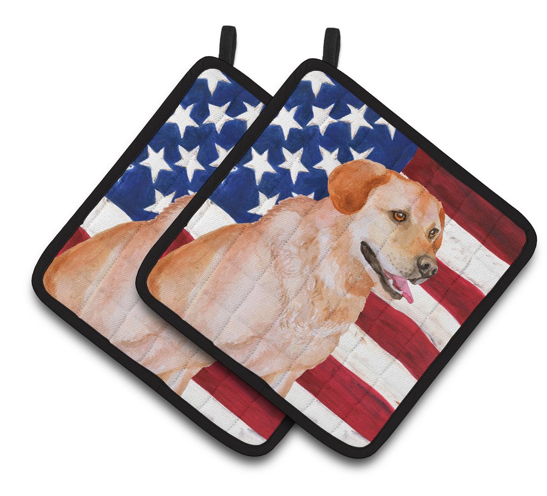 Labrador Retriever Patriotic Pair of Pot Holders BB9714PTHD by Caroline's Treasures