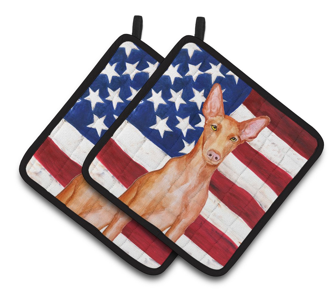 Pharaoh Hound Patriotic Pair of Pot Holders BB9715PTHD by Caroline's Treasures