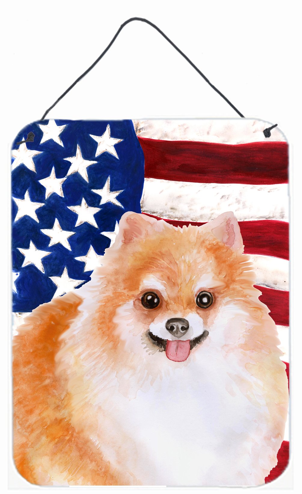 Pomeranian #2 Patriotic Wall or Door Hanging Prints BB9716DS1216 by Caroline&#39;s Treasures