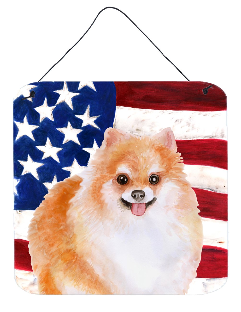 Pomeranian #2 Patriotic Wall or Door Hanging Prints BB9716DS66 by Caroline&#39;s Treasures