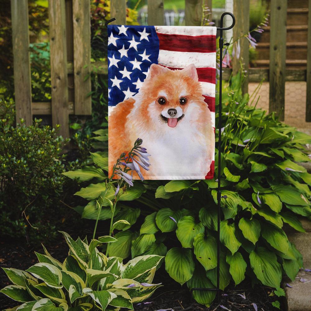 Pomeranian #2 Patriotic Flag Garden Size BB9716GF  the-store.com.