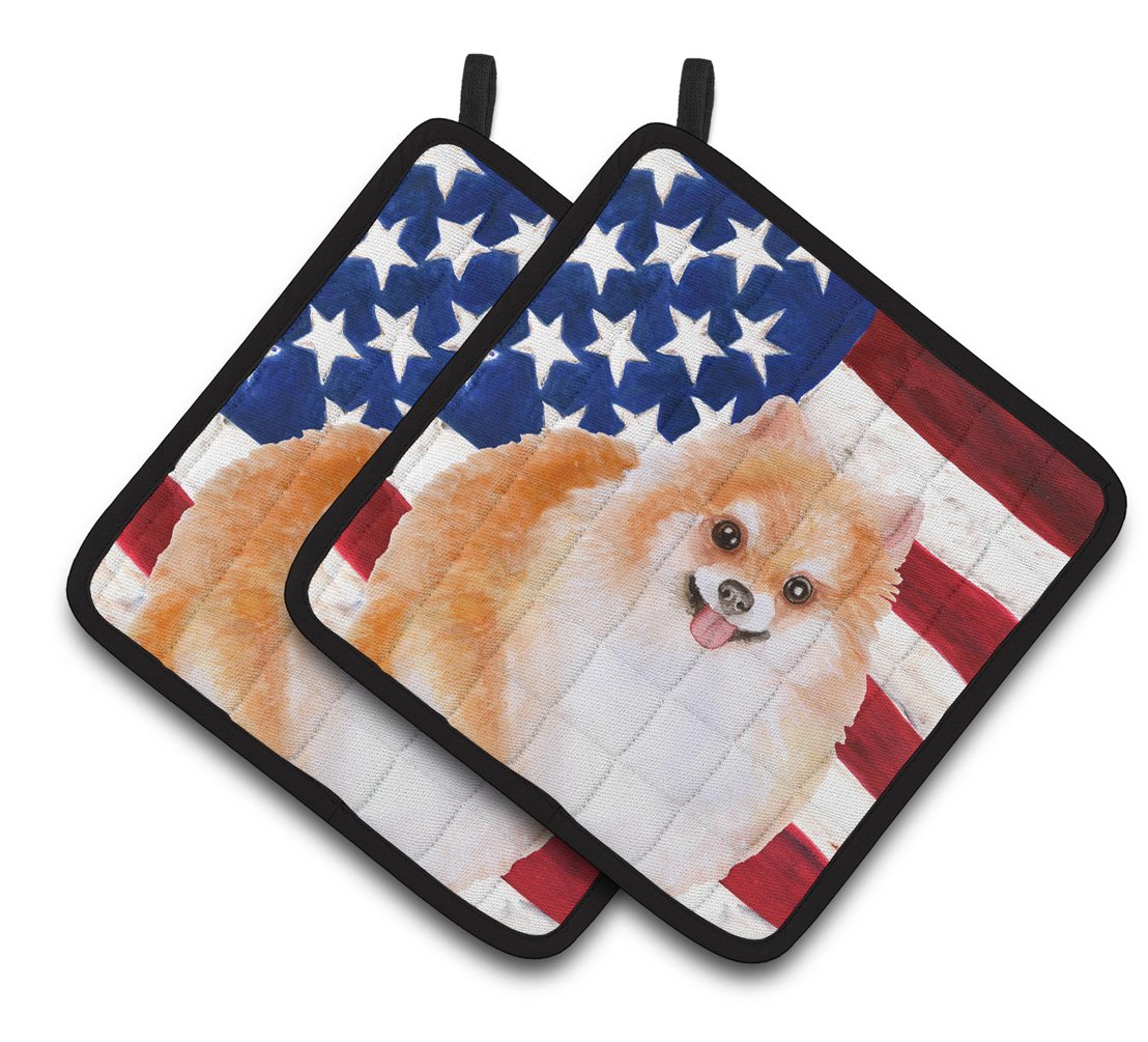 Pomeranian #2 Patriotic Pair of Pot Holders BB9716PTHD by Caroline's Treasures