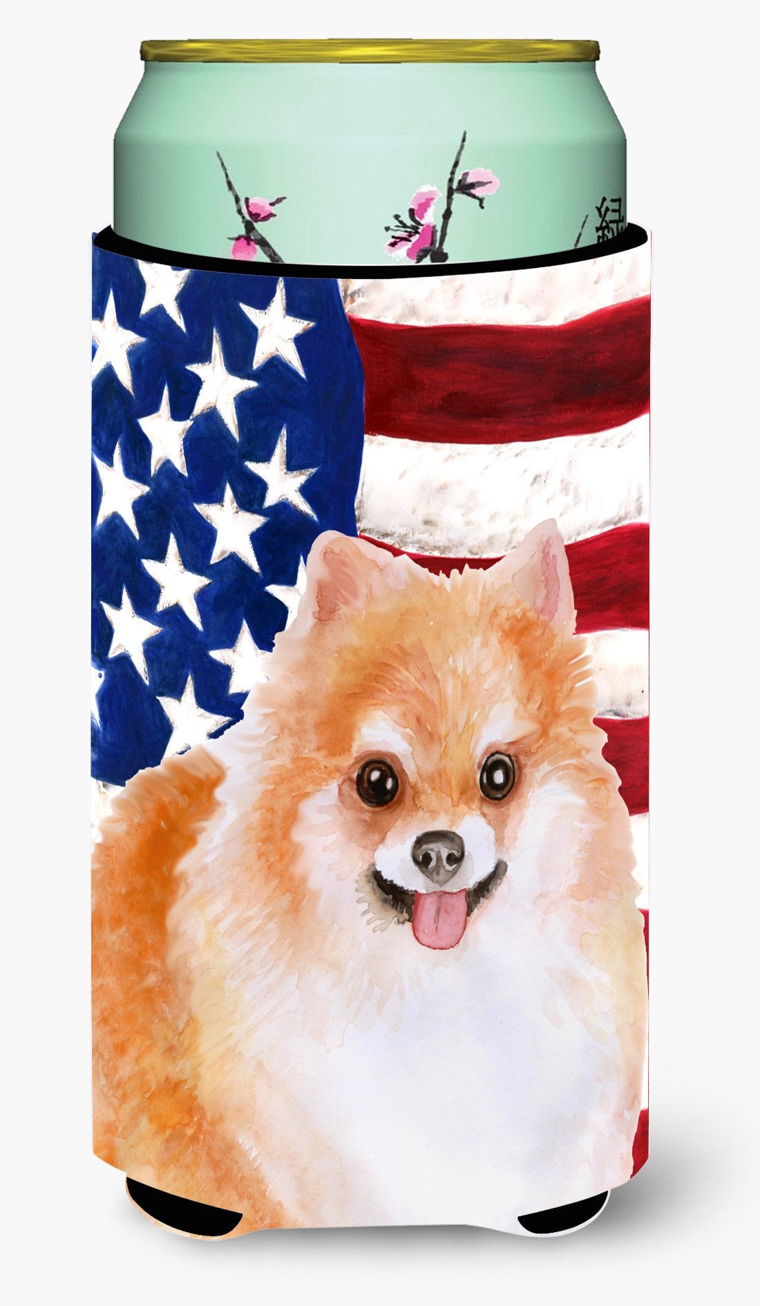 Pomeranian #2 Patriotic Tall Boy Beverage Insulator Hugger BB9716TBC by Caroline's Treasures