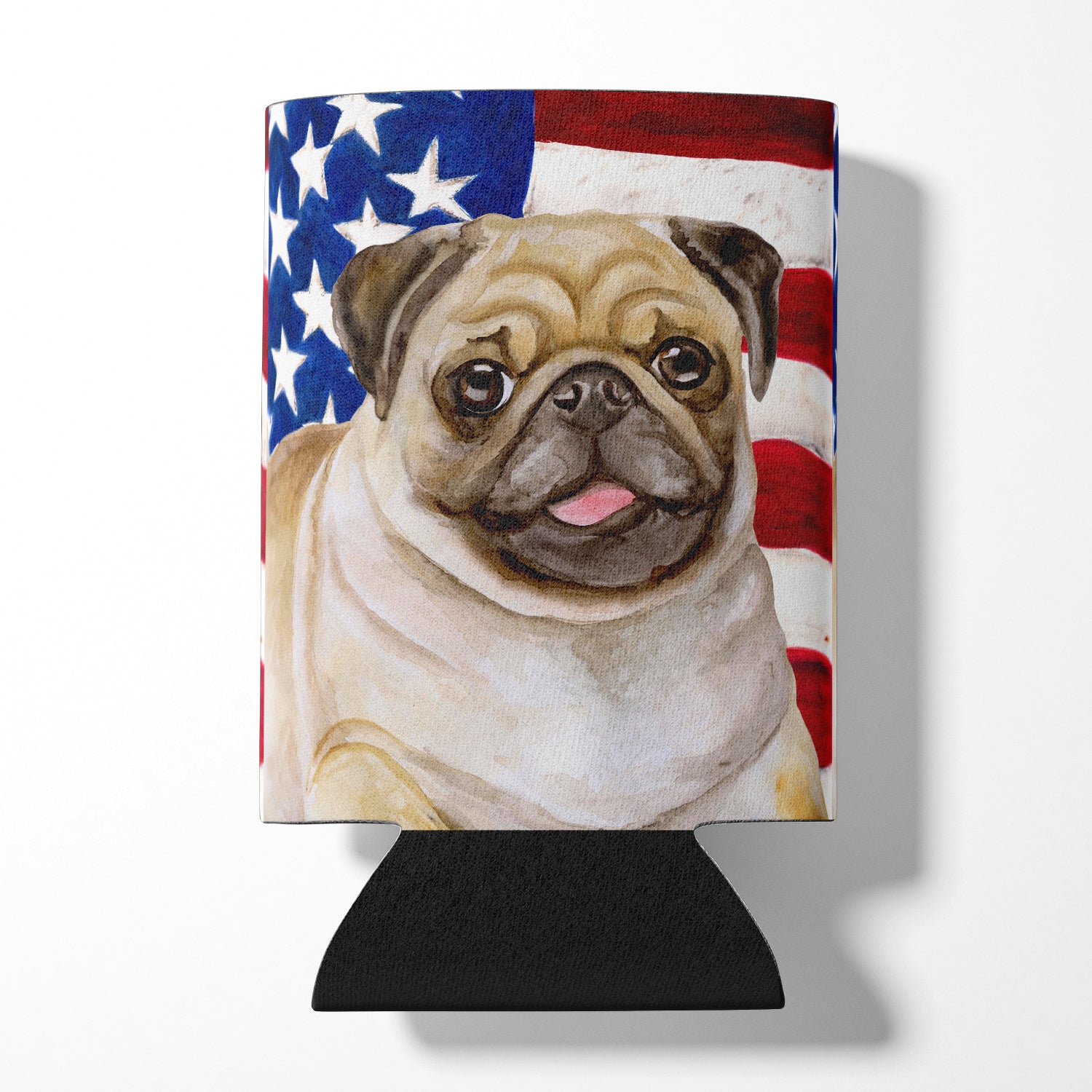 Fawn Pug Patriotic Can or Bottle Hugger BB9718CC  the-store.com.