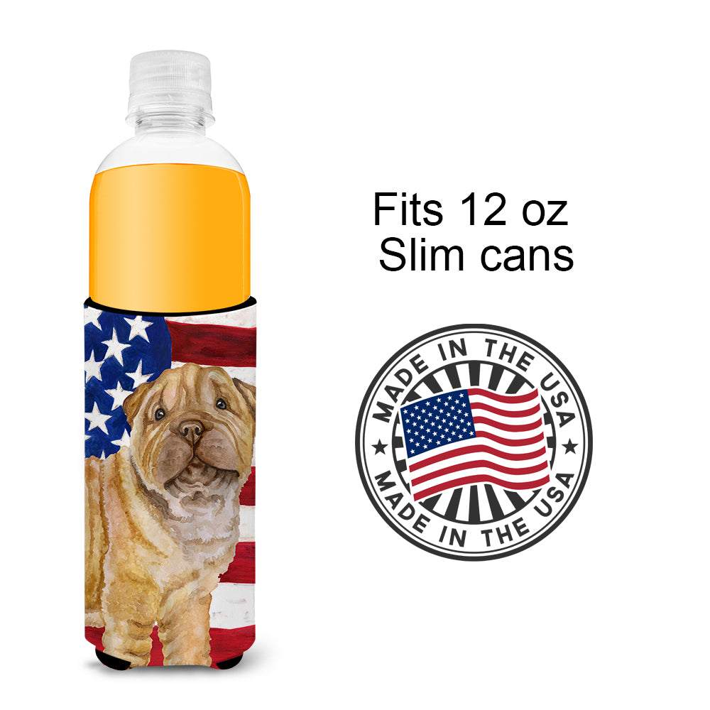 Shar Pei Puppy Patriotic  Ultra Hugger for slim cans BB9719MUK  the-store.com.
