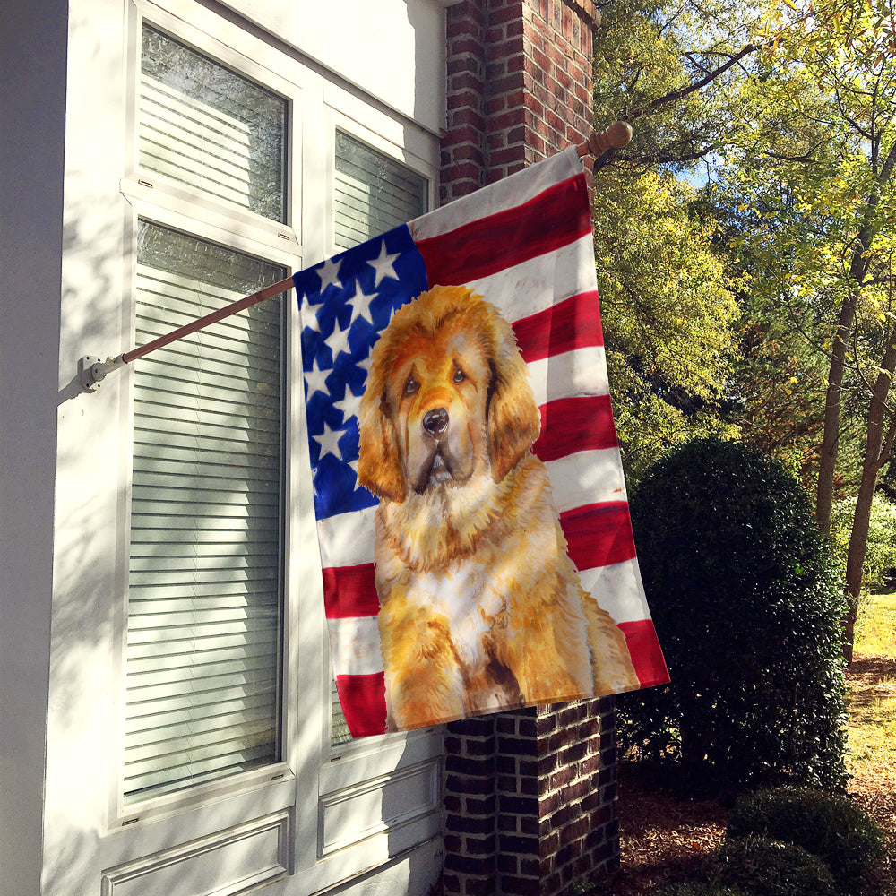 Tibetan Mastiff Patriotic Flag Canvas House Size BB9721CHF  the-store.com.