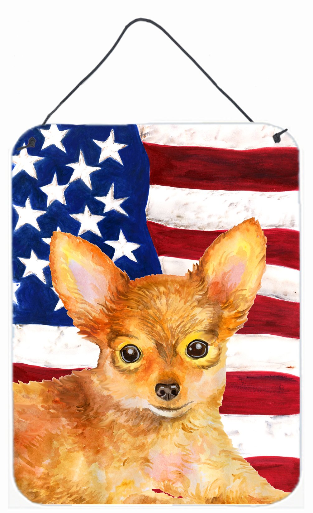 Toy Terrier Patriotic Wall or Door Hanging Prints BB9722DS1216 by Caroline's Treasures