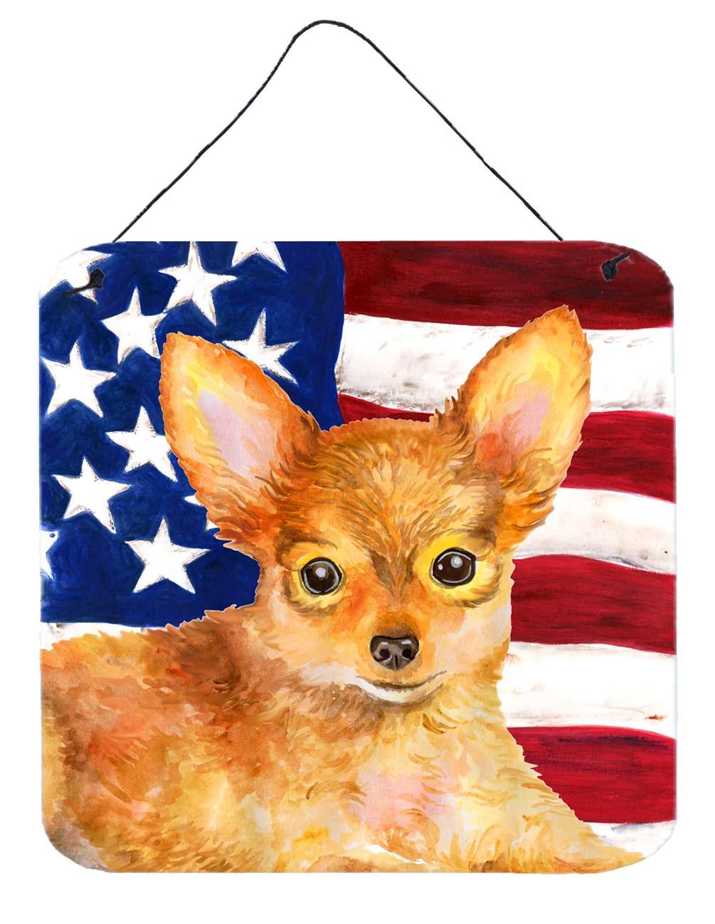 Toy Terrier Patriotic Wall or Door Hanging Prints BB9722DS66 by Caroline's Treasures