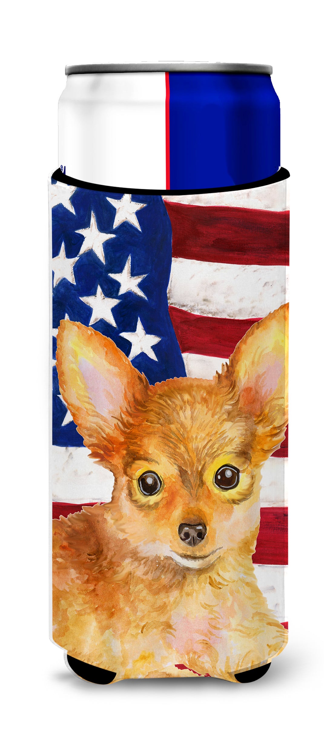 Toy Terrier Patriotic  Ultra Hugger for slim cans BB9722MUK  the-store.com.