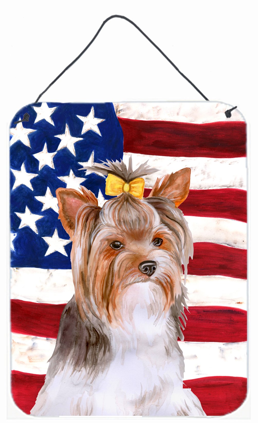 Yorkshire Terrier #2 Patriotic Wall or Door Hanging Prints BB9723DS1216 by Caroline's Treasures