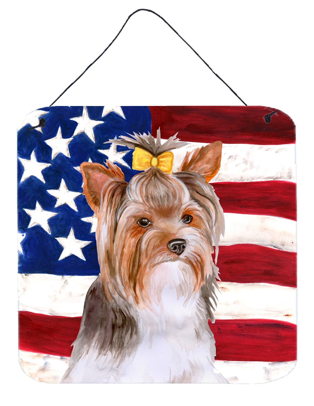 Yorkshire Terrier #2 Patriotic Wall or Door Hanging Prints BB9723DS66 by Caroline&#39;s Treasures